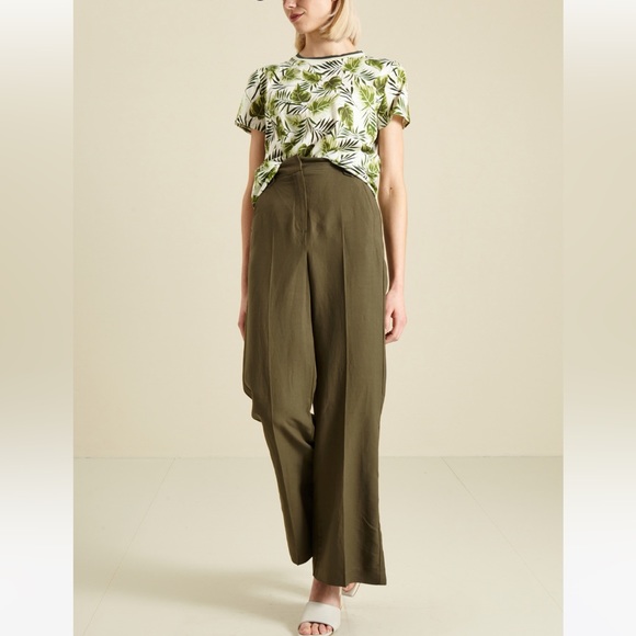 SOLD! MARELLA MAXMARA Intrend Label Printed Leaves T-shirt Size:M 165/88A New - Picture 3 of 9